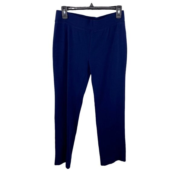 J.Crew Women's Petite Straight Leg Yoga Pants Navy Blue Size SP AZ610 - Picture 1 of 4